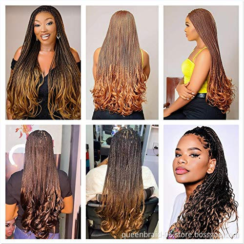 Loose Wave Crochet Braids Hair Wavy Synthetic Hair Extensions Pre Streched Braiding Hair French Curly Braids Extensions